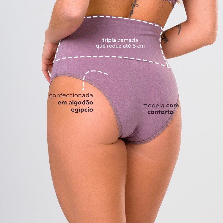 Calcinha Cos Super Largo de COMPRESSÃO em Algodão Egípcio Satim