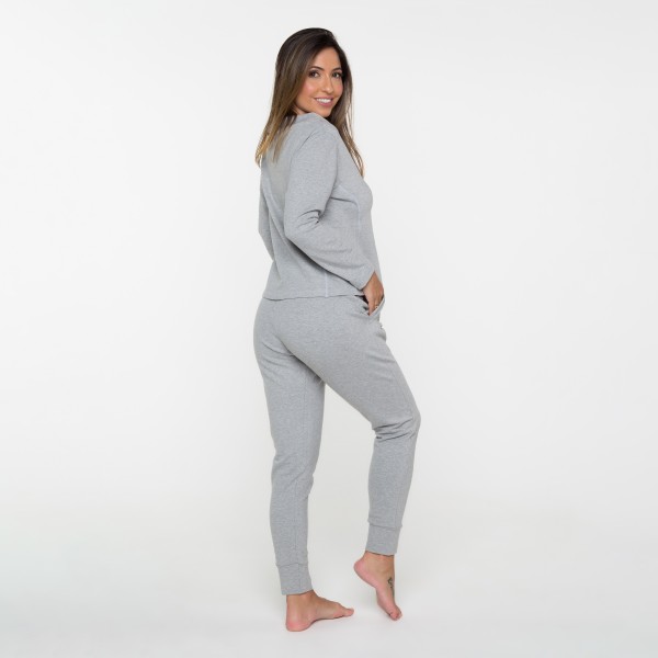 Pijama Feminino Moletim Longo