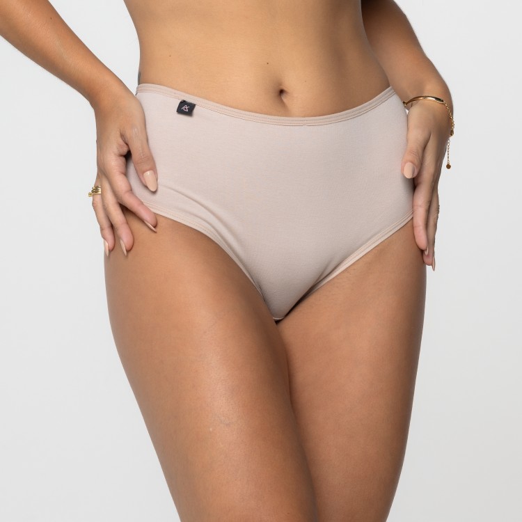 Calcinha na cor Areia em Algodão Egípcio